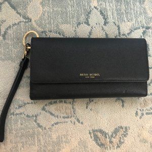 Henri Bendel Black Leather Wallet/Wristlet